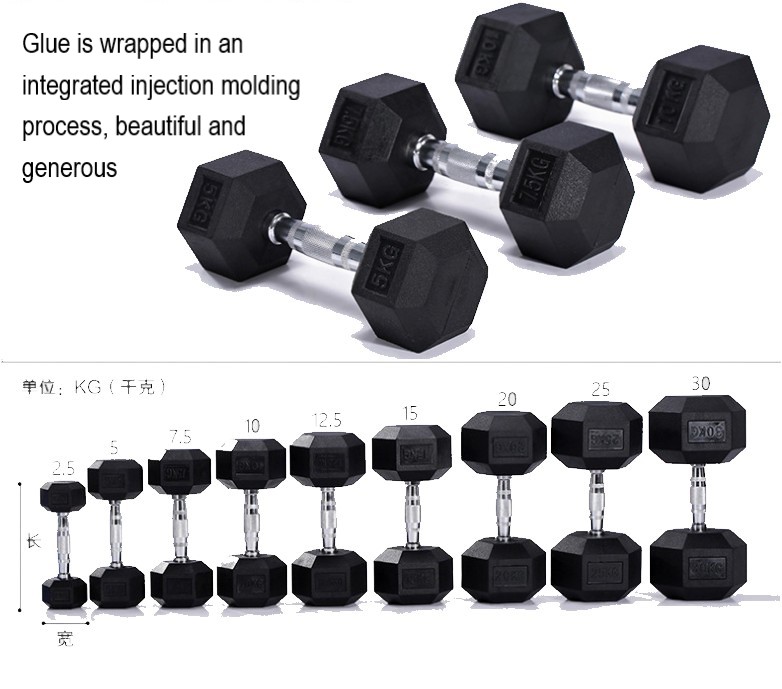 Gym Fitness Set Adjustable Weight Lifting Equipment Non-Slip Hexagonal Metal Dumbbells