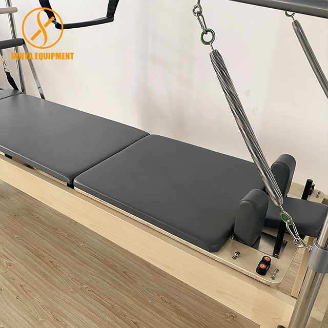 Wood Cadillac with Reformer Pilates Reformer with Full Tower for Studio Workout