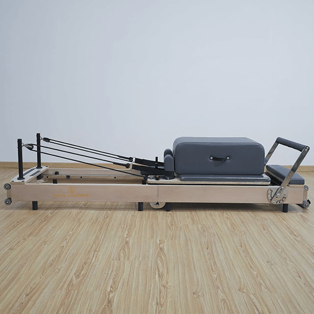 Wooden Fold Pilates Reformer for Home Use Easy Fold Pilates Equipment 