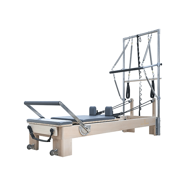 High Quality Equipment Maple Wooden Pilates Reformer with Tower Half Trapeze