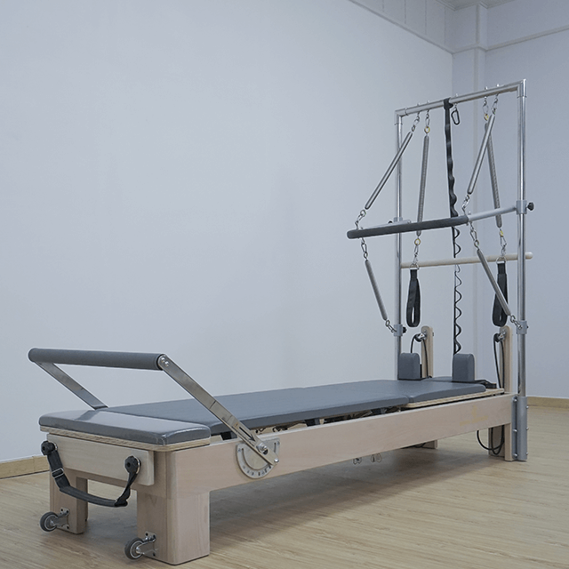 High Quality Equipment Maple Wooden Pilates Reformer with Tower Half Trapeze