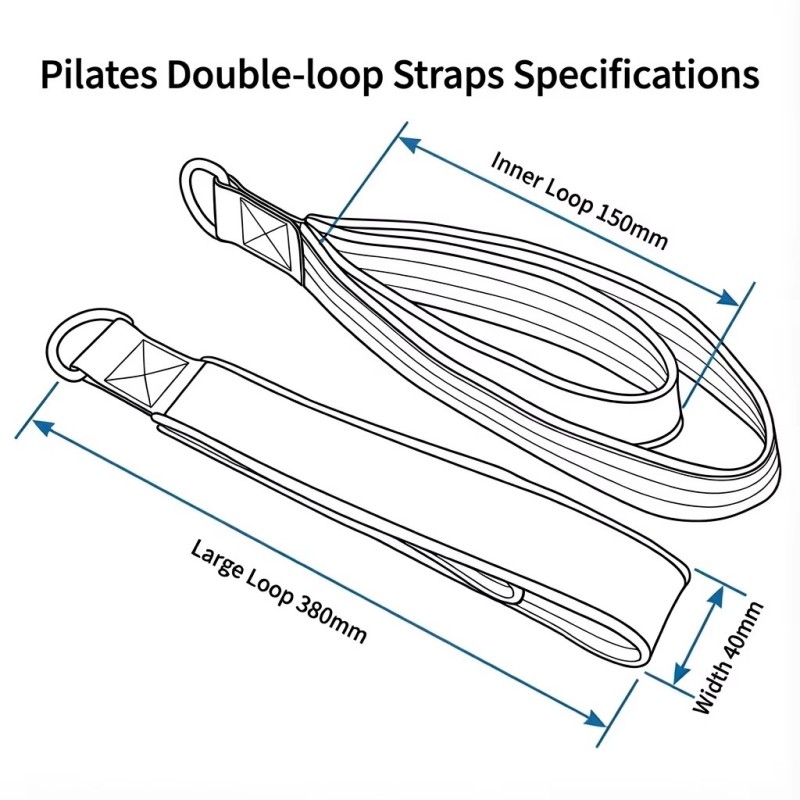 Premium Pilates Reformer Double-loop Straps for Home