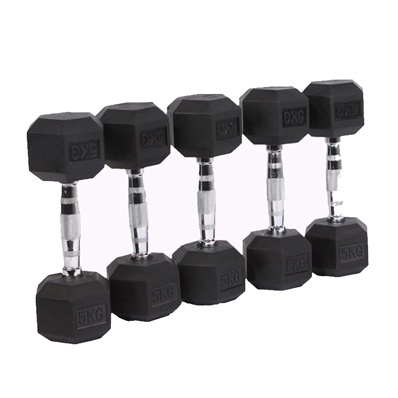 Gym Fitness Set Adjustable Weight Lifting Equipment Non-Slip Hexagonal Metal Dumbbells