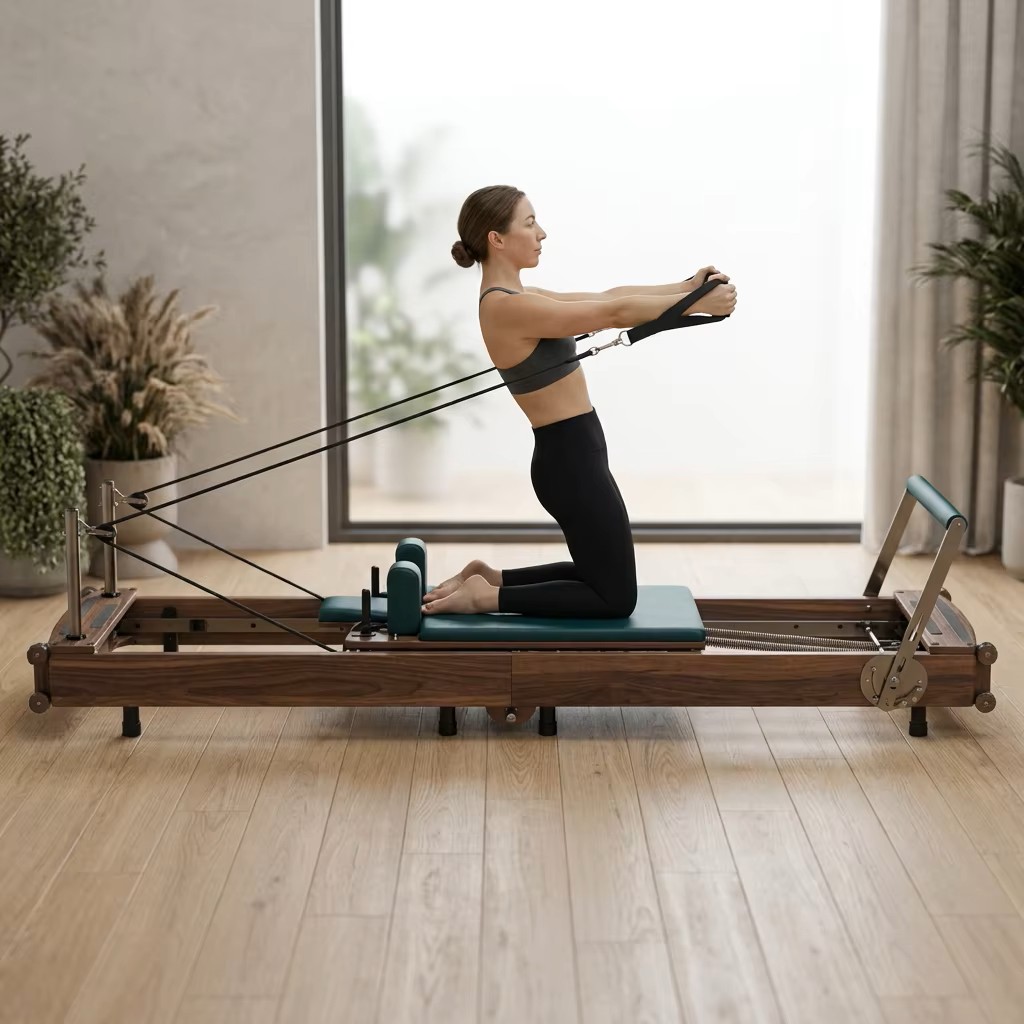 foldable Pilates reformer application
